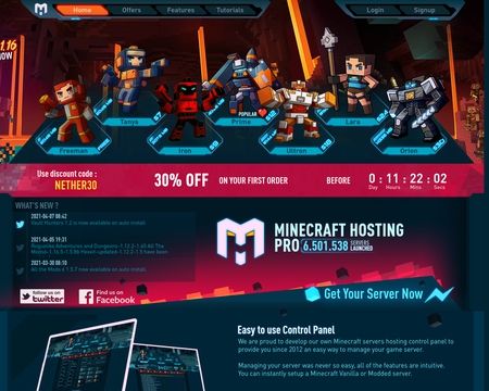 website thubmnail of Minecraft-hosting.pro