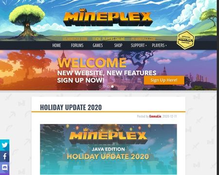 website thubmnail of Mineplex