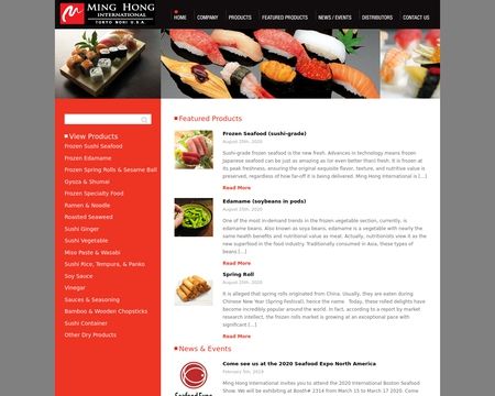website thubmnail of Minghongfood