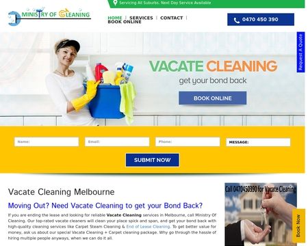 website thubmnail of Ministryofcleaning.com.au