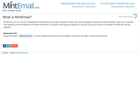 website thubmnail of Mint Email