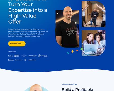 website thubmnail of Mirasee
