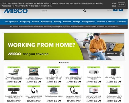 website thubmnail of MISCO Iberia Computer Supplies