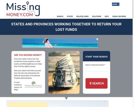 website thubmnail of Missingmoney