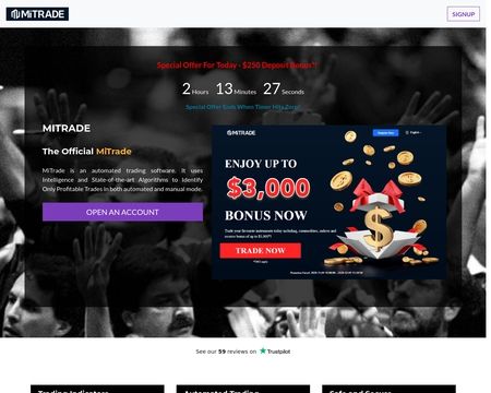 website thubmnail of Mitrade