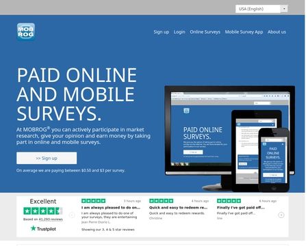 website thubmnail of MOBROG ® Paid Surveys