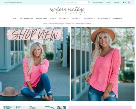 website thubmnail of Modern Vintage Boutique