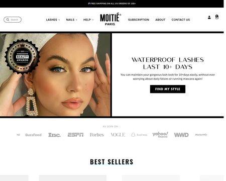 website thubmnail of Moitie Cosmetics