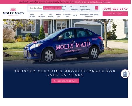 website thubmnail of MollyMaid