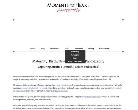 website thubmnail of Moments From The Heart
