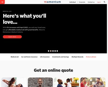 website thubmnail of Momentum.co.za