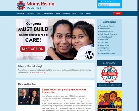 website thubmnail of Momsrising.org