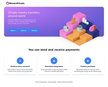 website thubmnail of MoneroPrivate