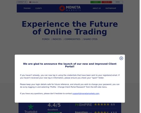 website thubmnail of Moneta Markets