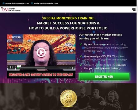 website thubmnail of Derek Moneyberg