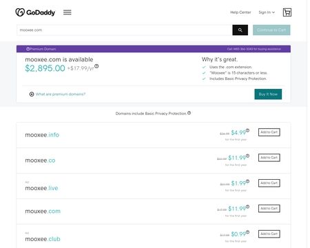 website thubmnail of Mooxee -