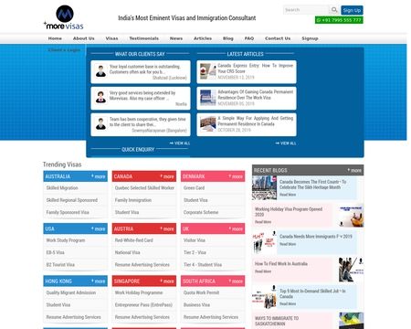 website thubmnail of MoreVisas Immigration and Visa Consultants