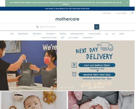 website thubmnail of Mothercare