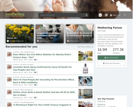 website thubmnail of Mothering