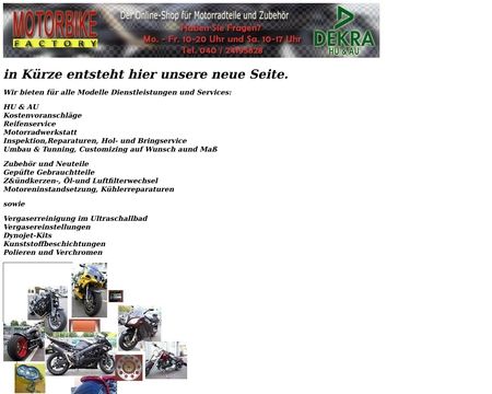 website thubmnail of Motorbike-factory-shop.de
