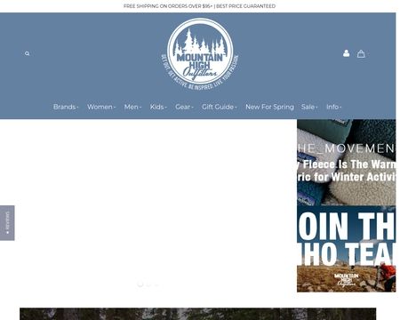 website thubmnail of Mountain High Outfitters