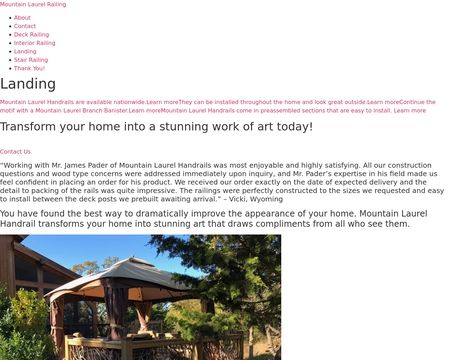website thubmnail of MountainLaurelRailing