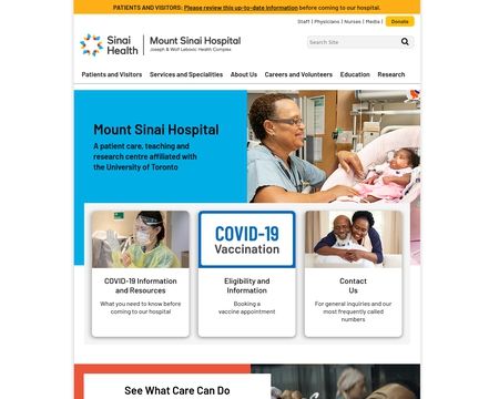 website thubmnail of Mountsinai.on.ca
