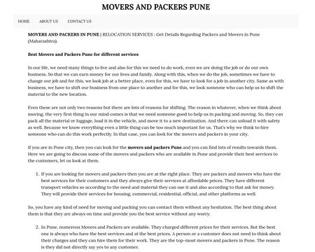 website thubmnail of Century Packers And Movers