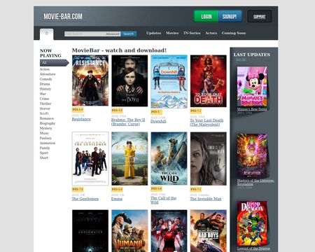 website thubmnail of Movie-Bar