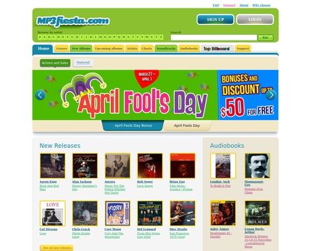 website thubmnail of MP3Fiesta