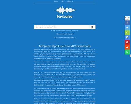 website thubmnail of Mp3juice.tools