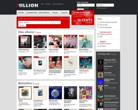 website thubmnail of Mp3million
