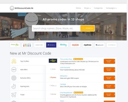 website thubmnail of Mrdiscountcode
