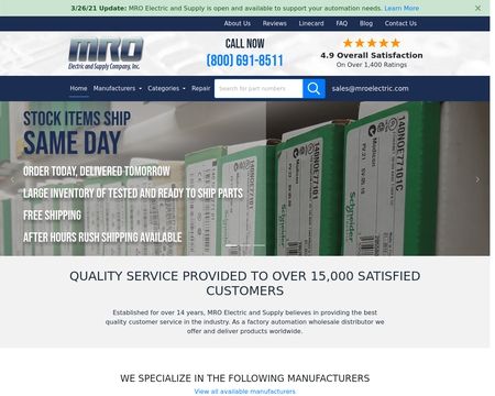 website thubmnail of MRO Electric and Supply