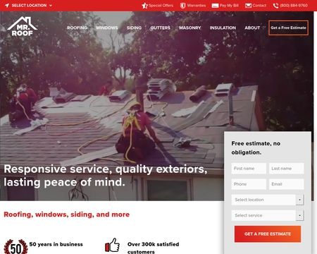 website thubmnail of Mr. Roof of Memphis