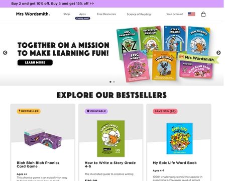 website thubmnail of Mrs Wordsmith
