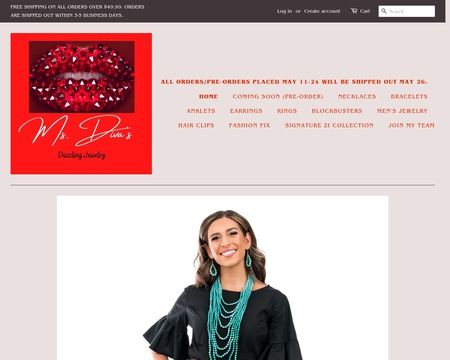 website thubmnail of Ms Divas Dazzling Jewelry