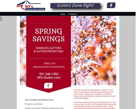 website thubmnail of MT's Seamless Gutter & Protection