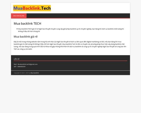 website thubmnail of Muabacklink.tech