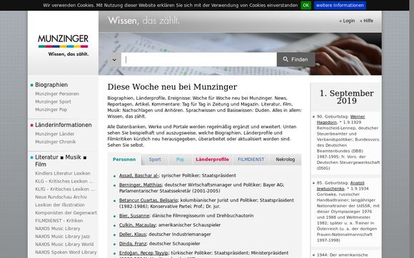 Thumbnail of Munzinger.de