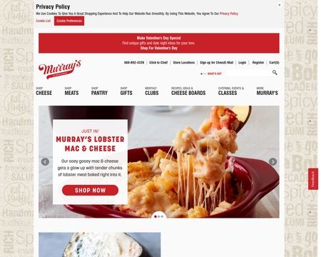 website thubmnail of Murray's Cheese