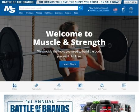 website thubmnail of Muscle & Strength
