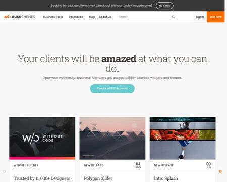 website thubmnail of Muse Themes