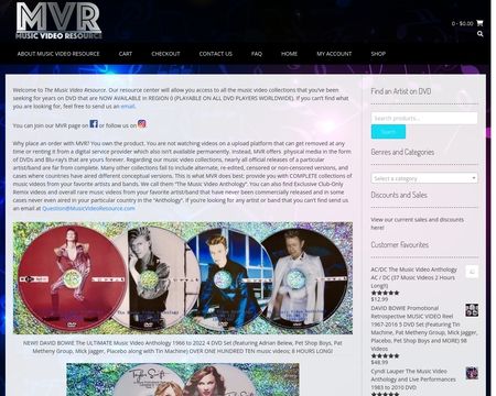 website thubmnail of Musicvideoresource