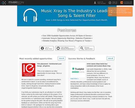 website thubmnail of MusicXRay