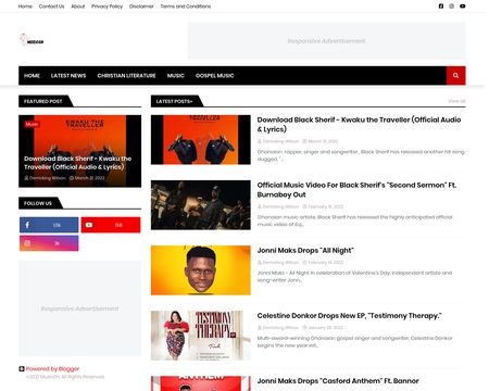 website thubmnail of Muzicgh.blogspot