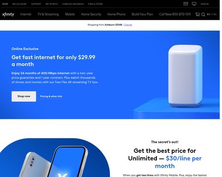 website thubmnail of My.xfinity