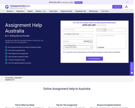 website thubmnail of Myassignmenthelp.expert