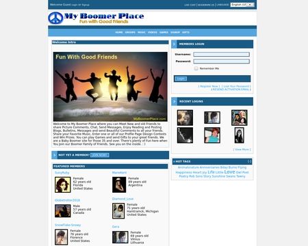 website thubmnail of Myboomerplace
