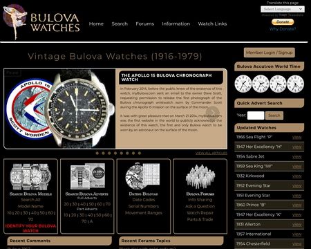 website thubmnail of Bulova Watches